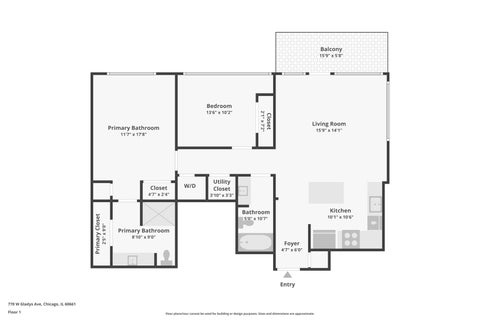 Tiny photo for 770 W Gladys Avenue #804, Chicago, IL 60661 (MLS # 12725119)