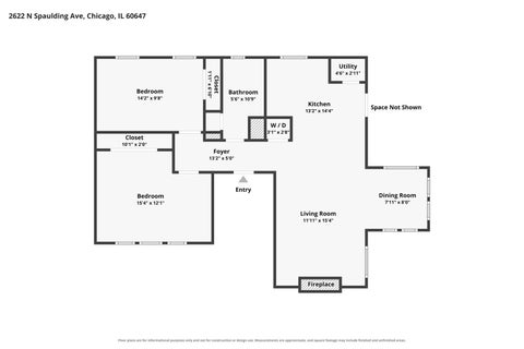 Tiny photo for 2622 N Spaulding Avenue #3N, Chicago, IL 60647 (MLS # 12751232)