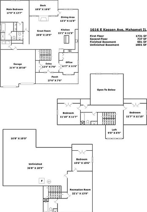 Tiny photo for 1616 Kassen Avenue, Mahomet, IL 61853 (MLS # 12608162)