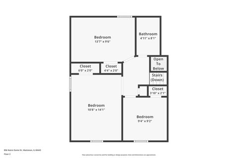 Tiny photo for 856 Notre Dame Drive, Matteson, IL 60443 (MLS # 12473429)