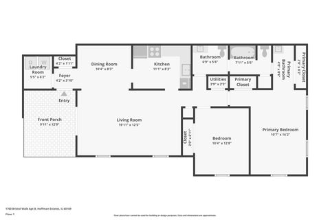 Tiny photo for 1760 BRISTOL Walk #B, Hoffman Estates, IL 60169 (MLS # 12773552)