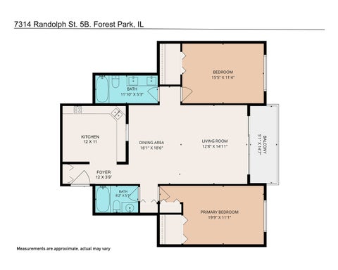 Tiny photo for 7314 Randolph Street #5B, Forest Park, IL 60130 (MLS # 12772625)