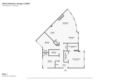 Tiny photo for 1450 S HALSTED Street #1A, Chicago, IL 60607 (MLS # 12673307)
