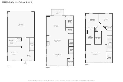 Tiny photo for 1546 Slade Way, Des Plaines, IL 60018 (MLS # 12706665)
