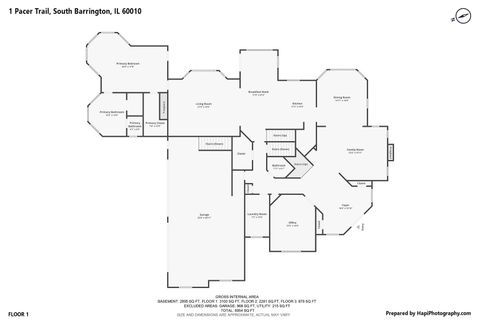 Tiny photo for 1 Pacer Trail, South Barrington, IL 60010 (MLS # 12440227)