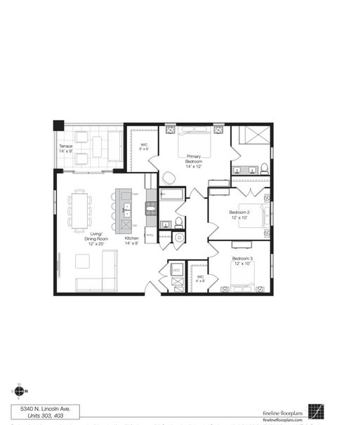 Tiny photo for 5340 N Lincoln Avenue #303, Chicago, IL 60625 (MLS # 12619488)