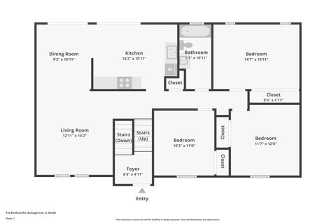 Tiny photo for 316 Bedford Road, Bolingbrook, IL 60440 (MLS # 12427642)