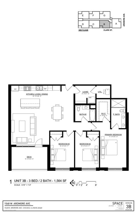 Tiny photo for 1548 W Ardmore Avenue #3B, Chicago, IL 60660 (MLS # 12324142)