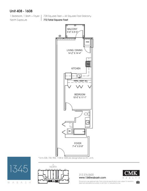 Tiny photo for 1345 S Wabash Avenue #408, Chicago, IL 60605 (MLS # 12571462)