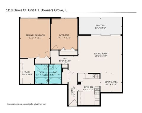 Tiny photo for 1110 Grove Street #4H, Downers Grove, IL 60515 (MLS # 12505321)