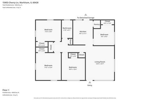 Tiny photo for 15403 Cherry Lane, Markham, IL 60428 (MLS # 12655032)