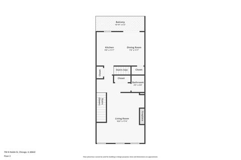 Tiny photo for 750 N NOBLE Street #A, Chicago, IL 60642 (MLS # 12582874)