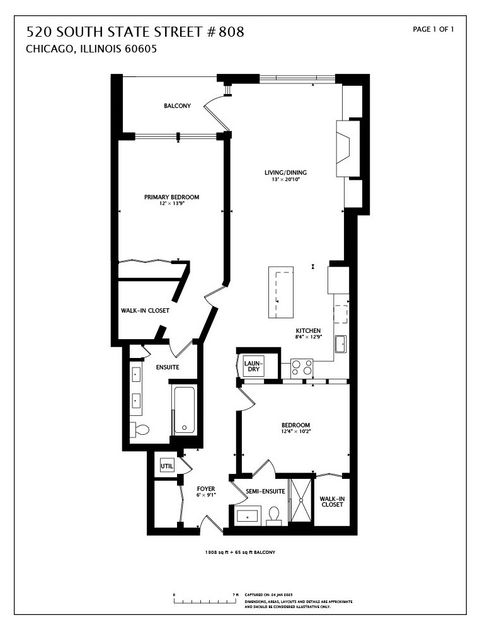 Tiny photo for 520 S State Street #808, Chicago, IL 60605 (MLS # 12541299)