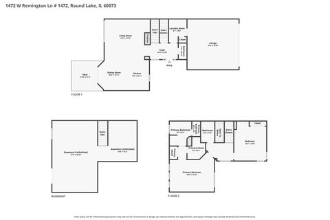 Tiny photo for 1472 W Remington Lane #1472, Round Lake, IL 60073 (MLS # 12792106)