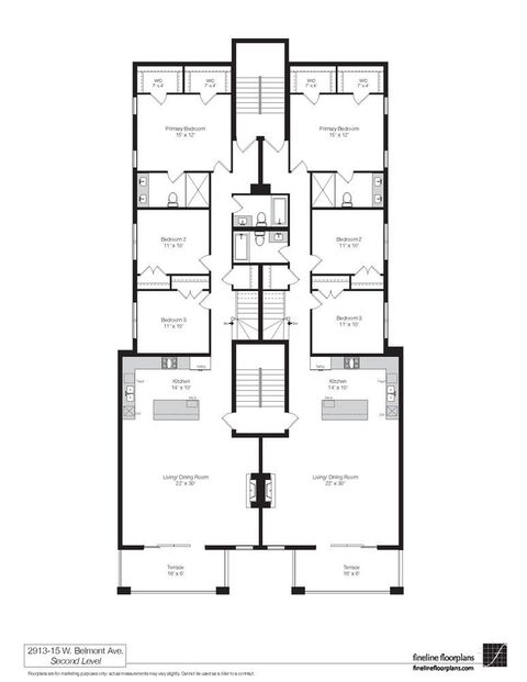 Tiny photo for 2913 W Belmont Avenue #3A, Chicago, IL 60618 (MLS # 12566548)