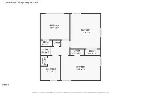 Tiny photo for 172 Strieff Avenue, Chicago Heights, IL 60411 (MLS # 12687390)