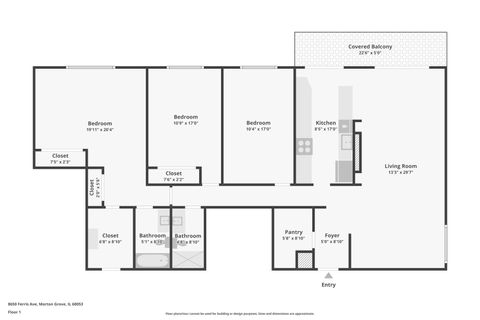 Tiny photo for 8650 Ferris Avenue #203, Morton Grove, IL 60053 (MLS # 12498799)