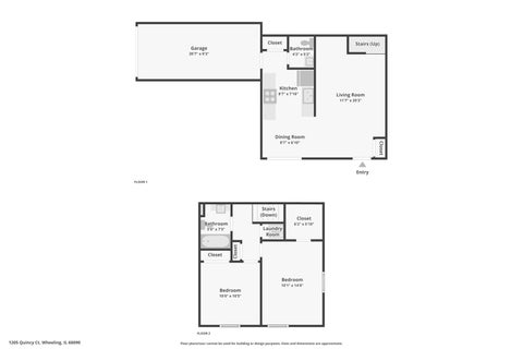 Tiny photo for 1205 Quincy Court, Wheeling, IL 60090 (MLS # 12749177)