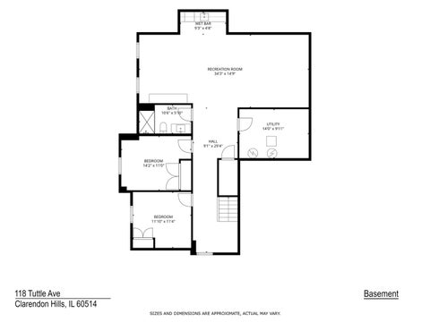 Tiny photo for 118 TUTTLE Avenue, Clarendon Hills, IL 60514 (MLS # 12665498)