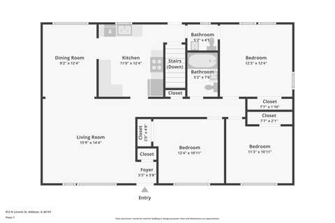 Tiny photo for 812 N Lincoln Street, Addison, IL 60101 (MLS # 12729366)