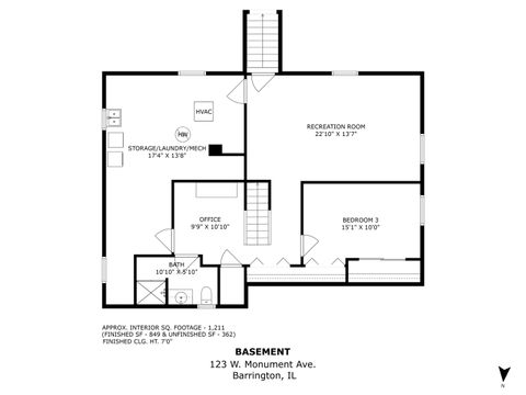 Tiny photo for 123 Monument Avenue, Barrington, IL 60010 (MLS # 12461801)