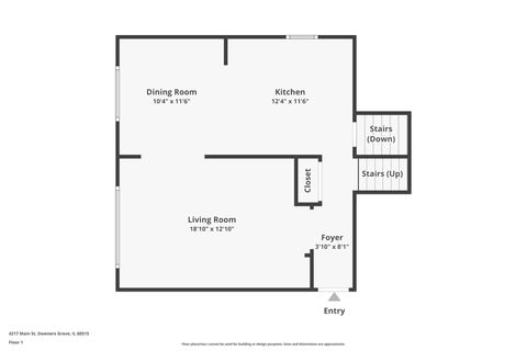 Tiny photo for 4217 Main Street, Downers Grove, IL 60515 (MLS # 12582941)