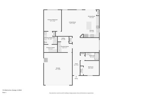 Tiny photo for 714 Alberta Avenue, Oswego, IL 60543 (MLS # 12611515)