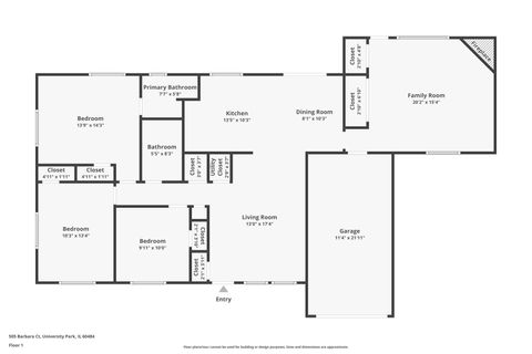 Tiny photo for 505 Barbara Court, University Park, IL 60484 (MLS # 12562417)