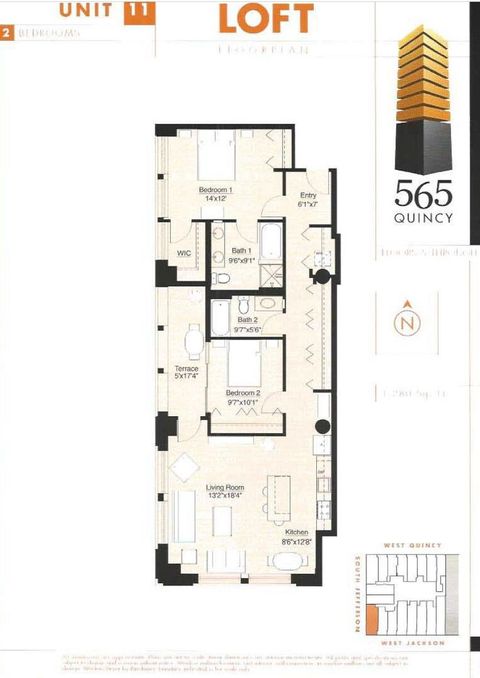 Tiny photo for 565 W Quincy Street #711, Chicago, IL 60661 (MLS # 12491761)