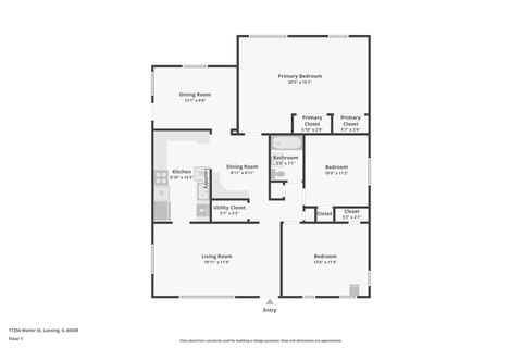 Tiny photo for 17256 Walter Street, Lansing, IL 60438 (MLS # 12655656)