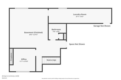 Tiny photo for 852 Napa Street, Carol Stream, IL 60188 (MLS # 12517039)