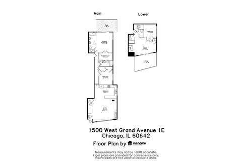Tiny photo for 1500 W Grand Avenue #1E, Chicago, IL 60642 (MLS # 12640403)
