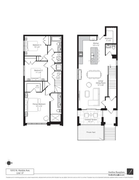Tiny photo for 1910 N Kedzie Avenue #1F, Chicago, IL 60647 (MLS # 12414058)