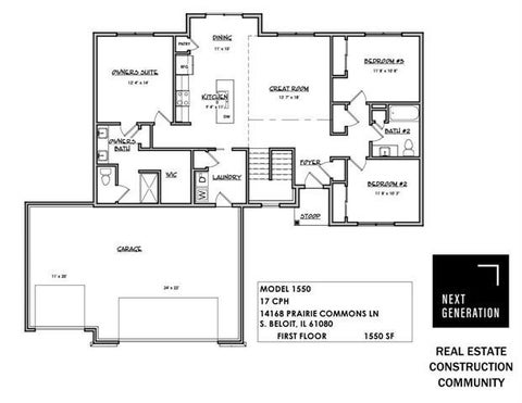 Tiny photo for 14168 Prairie Commons Lane, South Beloit, IL 61080 (MLS # 12569029)