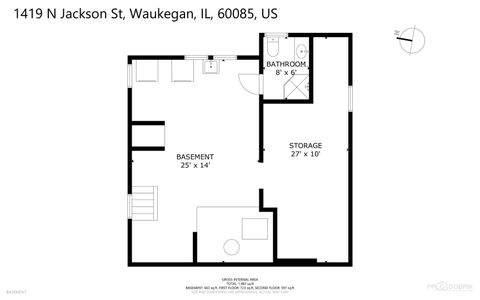 Tiny photo for 1419 N Jackson Street, Waukegan, IL 60085 (MLS # 12548416)