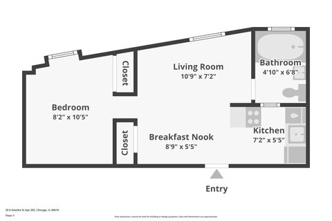 Tiny photo for 20 E Goethe Street #205, Chicago, IL 60610 (MLS # 12789046)