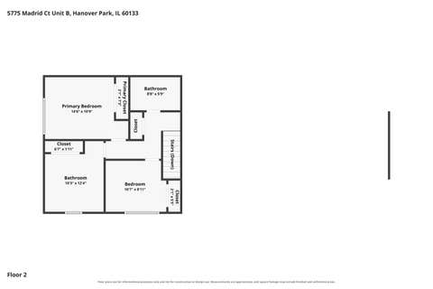 Tiny photo for 5775 Madrid Court #B, Hanover Park, IL 60133 (MLS # 12504373)