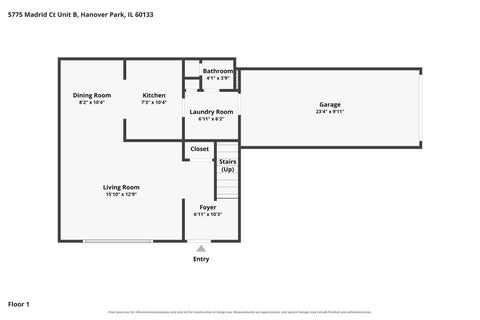 Tiny photo for 5775 Madrid Court #B, Hanover Park, IL 60133 (MLS # 12504373)