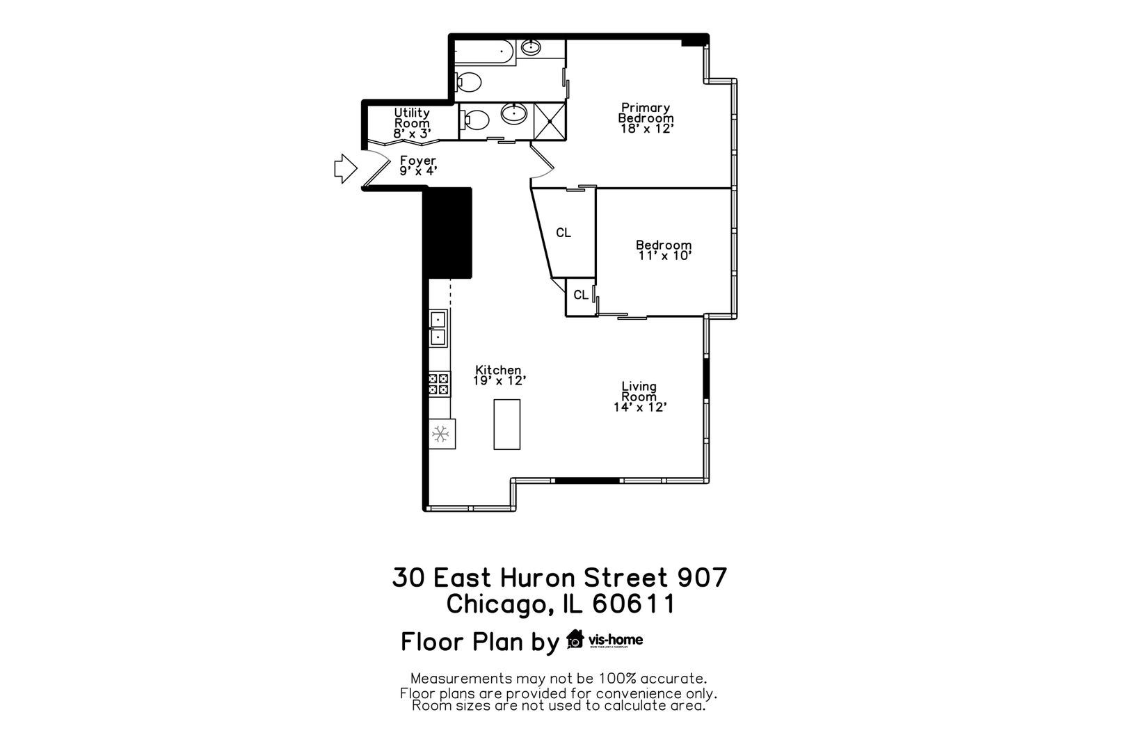 Chicago, Illinois 60611, United States, 2 Bedrooms Bedrooms, ,2 BathroomsBathrooms,Residential,Active,234579