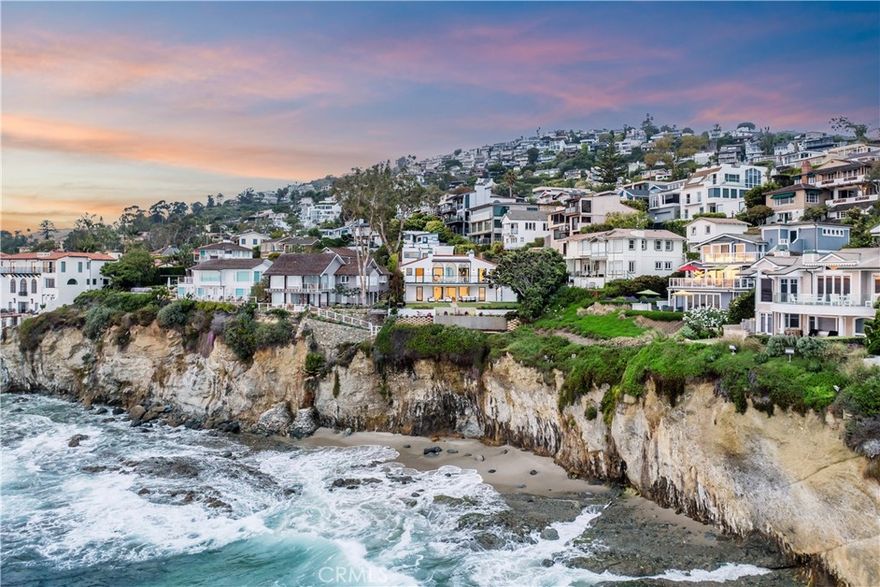 8 Rockledge Road is an oceanfront masterpiece, a crown jewel of Laguna Beach, unmatched in beauty and atmosphere. Sprawling across a generous 10,400 sq.ft.+ parcel, this Spanish-revival estate is rich in history. Originally designed by celebrated architect Garrett Van Pelt in 1930, the property was painstakingly renovated over a three-year period, ending in July 2024. Modern elegance meets ultimate luxury with spectacular white-water views from nearly every room. A massive 50-foot balcony overlooks Rockledge’s beach, perfect for viewing sunsets and dolphins. The home comes fully furnished (Italian furniture by Cantoni). This is a Mills Act-approved property, which recognizes the historic significance and provides property tax relief. Current annual taxes are only $25,477.

 

The latest design is paired with the best of natural materials, such as stunning Calacatta marble and 12-inch wide European white oak flooring throughout. The gourmet kitchen features a spectacular island with room for six, Leitch cabinets (Germany), and Miele appliances, including a 48-inch gas range, separate fridge and freezer, speed oven, and coffeemaker. The home theater, arguably the best in Orange County, turns cinema into reality with a 4K laser projector, 176-inch screen, 18 speakers, and 26,000 watts custom-made amplifiers. There are 3 Sony 77-inch QD-OLED TVs and 18 speakers throughout the house programmed and controlled by Savant's latest system. 

 

This 5,000 square foot trophy home is a smart home and allows you to effortlessly control your lifestyle with your fingertips. Other features include a 3-car garage, wine cellar, outdoor shower, 6-zone Mitsubishi high efficiency HVAC system, state-of-the art security, alarm system with 4K cameras, and an elevator that accesses all three floors. 

 

Outside, a generously sized and beautifully landscaped backyard stands between you and the ocean. The City of Laguna Beach Design Review Board recently approved an infinity edge pool, hot tub, and fire pit. The large backyard, infinity edge pool, and private beach access are a rare combination for an oceanfront property in Laguna Beach. 

The house meets new building codes and structural requirements, and the structure has extensive use of steel beams and columns. It features all-new electrical and plumbing. The entire house has spray foam insulation, making it extremely quiet, well insulated, and pest/termite resistant.