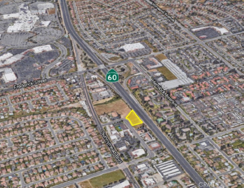 The property consists of approximately 0.99 acres (43,125 sqft) located on Olive Wood Plaza Drive in Moreno Valley, CA. The property is adjacent to Highway 60 with excellent visibility and freeway frontage. Electronic billboard signage is allowed as well as building signage. Highway 60 has traffic counts of approximately 120,000 cars per day. The property is located just north of Sunnymead Blvd, one of Moreno Valley’s main retail corridors which has traffic counts of approximately 20,000 cars per day. The property is an infill lot with curb, gutter as well as all utilities, some on the property with the rest in the street. Sewer and water are serviced by EMWD. Surrounding the property are medical offices, restaurants, and auto-service retailers. The site is proposed for hotel development which is permitted under the Corridor Mixed Use zoning.
