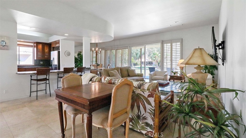 Escape to paradise in this home away from home. Available Sept 2025 for $6,000/mo; Oct $7000/mo; Dec $8500/mo; Feb 2026 $9500/mo; April 2026 $11,000/mo. Walking distance to the Tennis Gardens, Indian Wells Golf Resort, Hyatt Regency, Esmeralda and the Indian Wells Conference Center. Some amenities in this tranquil three bedroom, single level escape include gourmet kitchen fully stocked with cookware and dishes, great room concept with large television, spacious master suite with king bed, two additional guest suites with queen beds. A covered interior courtyard is perfect for dining or relaxing. Home is complete with everything one needs—just bring a toothbrush. Enjoy al fresco dining on the back patio, which has stunning mountain views. Relax by the community pool, barbecue & greenbelt, located directly off of the back porch. Feel the safety of the 24/7 guard-gated neighborhood. Walk to the famous Vicky’s Piano Bar for incredible food, music and dancing. Take advantage of the retail within 1.5 miles like Vons, Trader Joe’s, See’s Candies, Starbucks and restaurants like the renowned Cliff House, In ’n Out, Okura Sushi, LG’s Steakhouse, Fisherman’s Market & Grill, and the Beer Hunter.