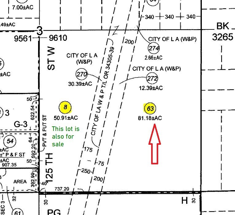 80+ acres vacant land.