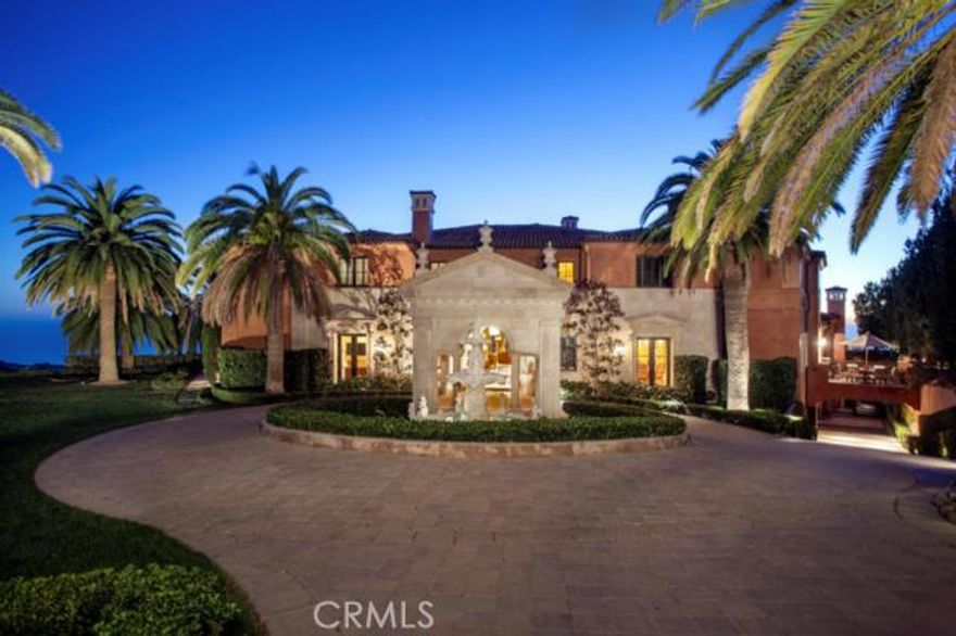 ********A HUGE $7,000,000 PRICE IMPROVEMENT******From most prominent single lot in Newport Coast and hidden behind private gates offering a true 220 degree view of the Pacific Ocean, Catalina Island, Palos Verde, Newport Harbor, Pelican Hill Golf Course and city lights all the way to Los Angeles, this 7 bedroom, 11 bathroom Pelican Crest estate is reminiscent of Versailles and the Palladian palazzos of the Veneto yet equipped with all the luxurious conveniences that modernity and ingenuity can afford: Spa, Gym, Pool, 13 seat Movie Theatre, 1200+ bottle Wine Cellar, Bar Lounge, Recreation Room, Outdoor BBQ Pavilion, Fireside Lounging, 7 car garage, Commercial Elevator. The list of amenities is simply too long to adequately describe......