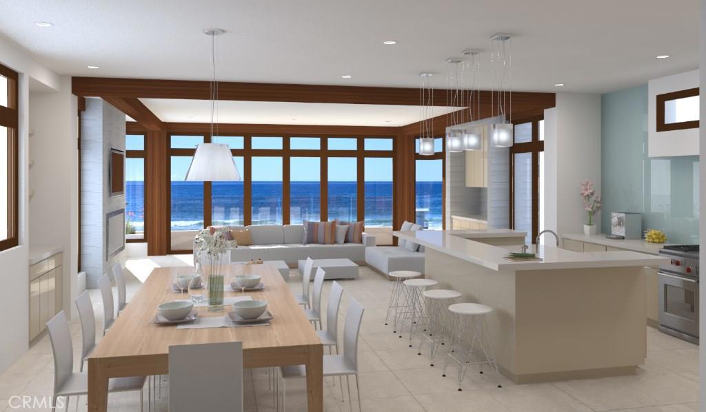 Brand New Manhattan Beach Strand - South End. By developer, Demetrius Doukoullos of Acropolis/Delphi Properties. Prime beach front location. This gorgeous contemporary preconstruction offering with designer finishes features 5 bedrooms, 5 full bathrooms, 3 half bathrooms and approx. 6,123 SF of luxury living space. The entry level/second floor features a spacious great room overlooking the surf, fireplace and deck, a gourmet kitchen with island and pantry, adjacent to the formal dining room, powder room and direct access to the garage. The third floor features 3 bedrooms suites, a laundry room and a large master suite with sitting area, bar, fireplace and a spacious walking closet, and a his-and-hers master bath with a spa tub and a steam shower. The first floor features an additional bedroom suite, powder room, a second laundry room and a recreation room adjacent to the patio with water feature, spa and fireplace. The basement features the wine room, bar, game room and state-of-the-art home theater. Other features include a 4-stop elevator and a 4-car garage (3-car drive in garage w/ 1 lift). Customization options available. Framing currently in progress.