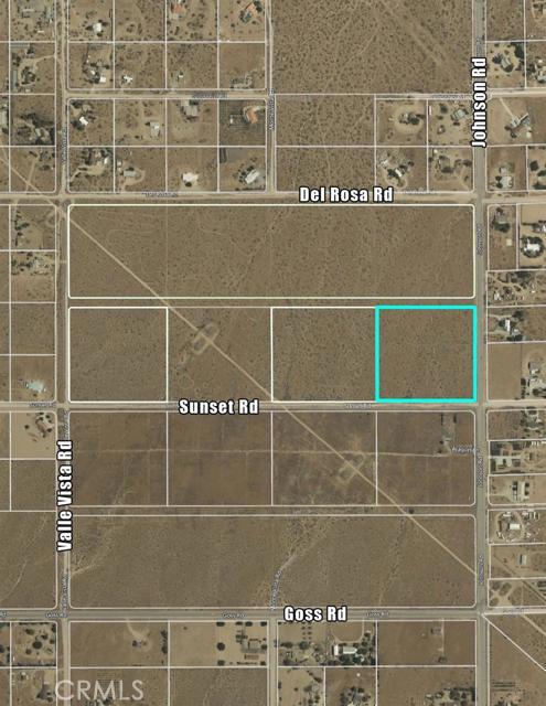 8.58 vacant lot on NWC Johnson Rd and Sunset Rd in Phelan. Paved road access. Water line on Sunset. Zoned RL (Rural Living) allowing min 2.5 ac lot sizes. 2 adjacent 10 ac parcels and 27 ac parcel available as well.