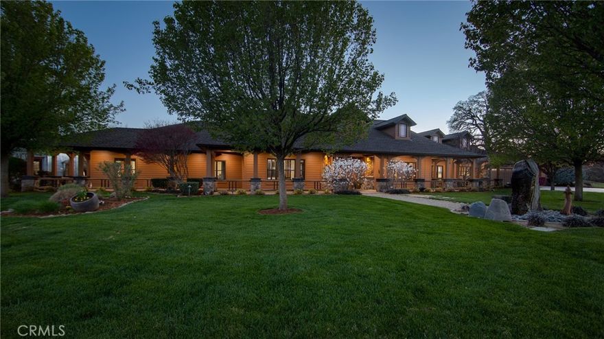 Exceptional River Front Lifestyle Awaits! This beautifully designed masterpiece boasts stunning panoramic views, effortless indoor-outdoor living, hydro heating/cooling flooring system, multi-HVAC, custom smart home features, and the finest craftmanship throughout. Classic and modern architecture blend 5 bedroom, 5 bathrooms, in over 6,600 sqft of luxurious living space in the main home alone. Executive suite is oversized and features a private gas fireplace, trey ceiling, adjacent private workout room, views of the pool & private pond, an expansive walk in closet with floor to ceiling built ins, an executive on suite with jetted tub over looking the garden, walk in tiled shower, dual vanity, towel warmer, and custom cabinetry. Vaulted timber ceilings soar above the open concept living area and gourmet chef's kitchen w/pot filler, high end appliances, subzero, fridge & freezer, walk-in pantry w/150 bottle wine fridge. Step out to the 2,700sqft of covered veranda that invites you to the vivid self cleaning pebble-tec pool with built in hot tub, 3 waterfall features, and a waterslide, that over looks, the garden, several paddocks with shelters, and full panoramic views of the world renowned Sacramento River. Near the main home sits a large barn with 8 horse stalls with room for more, a roping arena with it's own announcer's box, rv parking, shop, and a grand historic 4 story tank house that was once part of the Hickman Ranch in the 1800s has been updated w/mini split heating and air, wood burning stove, newer staircase and is currently setup as a private wine tasting room. Property consists of 5adjoining parcels and has an expansive 664 usable acres of fenced and crossed fenced pastures, with Ash Creek and Bear Creek running through. 3 phase power runs the 30 horse AG well that irrigates about 80 acres with room for expansion. Room for guest or an estate manager with a 1660 sqft guest home with its own 2 car garage. Call today to schedule your private showing.