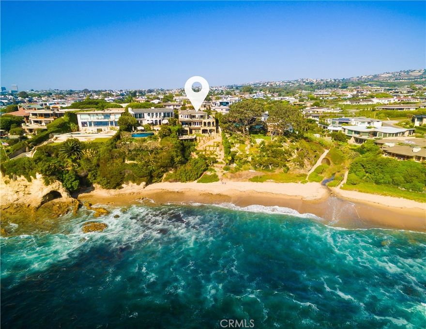 One of just four homes on the front row of the exclusive Shorecliff cove with stairs to the sand,

this is a truly once in a lifetime opportunity to acquire an architectural estate in one of the south

coast’s most coveted locations. This masterpiece by architect Brion Jeanette takes the

Storybook style to a new level of relaxed sophistication while creating a truly livable and inviting

family home. Spanning over four floors, the main level features a chef-worthy kitchen, a great

room, a large formal dining room and handsome wood paneled office. Walls of glass open

allowing head on views of the ocean beyond. On the top floor, the primary bedroom, with dual

bathrooms and closets, opens onto a balcony overlooking the crashing waves below. There are

four additional large guest bedrooms, all en-suite. Entertain a crowd in the large game room or

screen your favorite film in the home theater or work out in the well appointed gym before

relaxing in the outdoor plunge pool and spa - all overlooking the Pacific. An elevator services all

floors. A gleaming subterranean garage is suitable for at least 8 cars. Years in planning and

impossible to recreate, this is a rare opportunity to acquire a trophy property to be cherished for

generations.