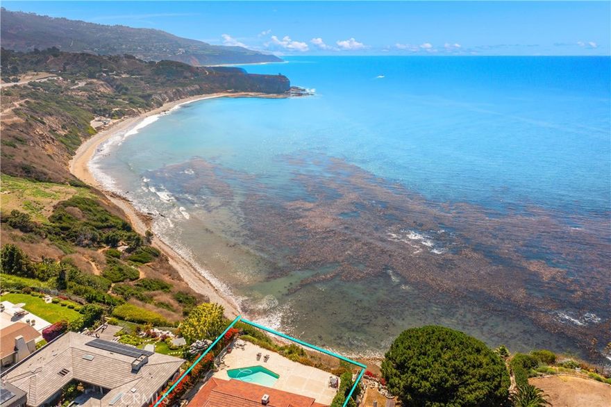 HUGE PRICE REDUCTION! LOWEST PRICED HOME ON THE BLUFF! Rare, oceanfront home with spectacular panoramic ocean and coastline views. Perched on the rim of Abalone Cove, in desirable Rancho Palos Verdes, this mid-century modern ranch home features three bedrooms and three bathrooms with sit-down ocean views. This charming home is move-in ready with an open and bright floorplan, floor to ceiling windows and clean lines. Sitting on nearly one flat acre, it also represents a prime development opportunity. It awaits only a touch of inspiration to realize its true potential as a jewel of the California coast. Through your private gated entrance, drive down your brick paved driveway enjoying parklike scenery, including expansive lawns and mature trees. Walk through your welcoming courtyard to the front double door entrance, where you are immediately greeted by jaw dropping ocean views. The expansive backyard entertainment area features a sparkling pool, built in BBQ and spectacular ocean backdrop. The property is conveniently located close to the renowned Terranea Resort and Trump Golf Course, with nearby grocery and retail stores and award-winning schools. Enjoy ample biking and walking trails set along the beautiful coastline!