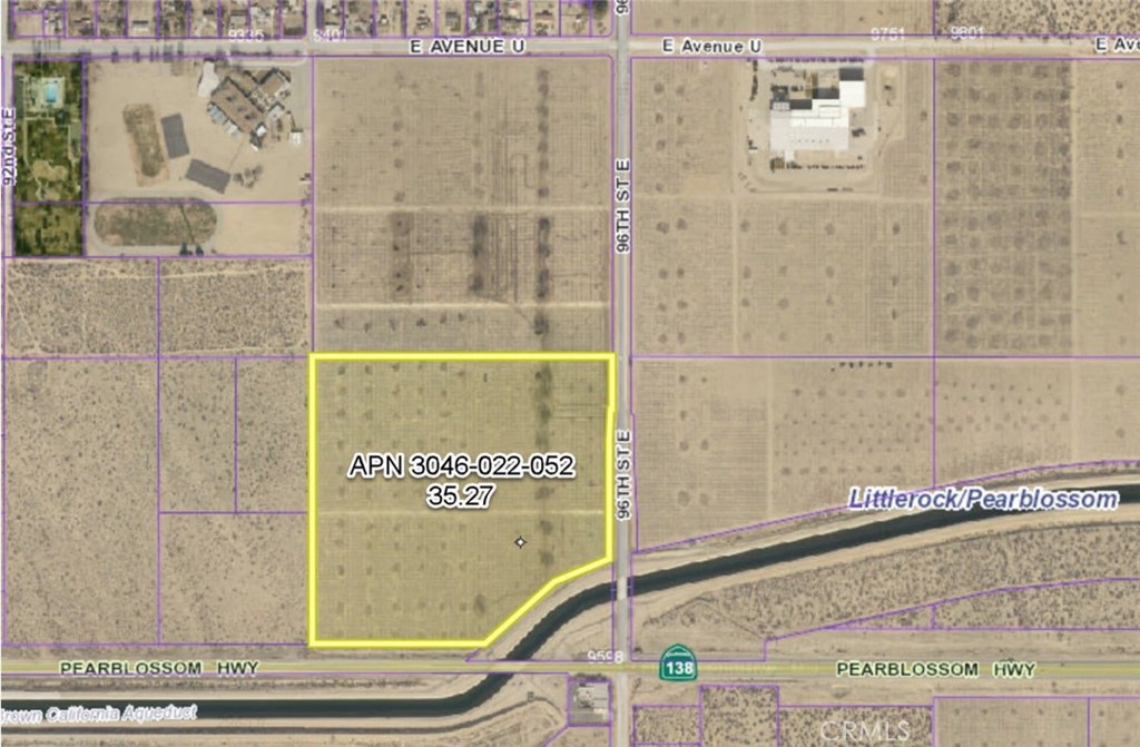 Presenting a rare opportunity to own a 35-acre, Pearblossom Highway frontage lot zoned for potential commercial development. Whether you're seeking to expand your existing agricultural operations, embark on a new farming venture, or invest in land with significant development potential, this offering presents a rare chance to own a sizable piece of California's rich agricultural heritage.
